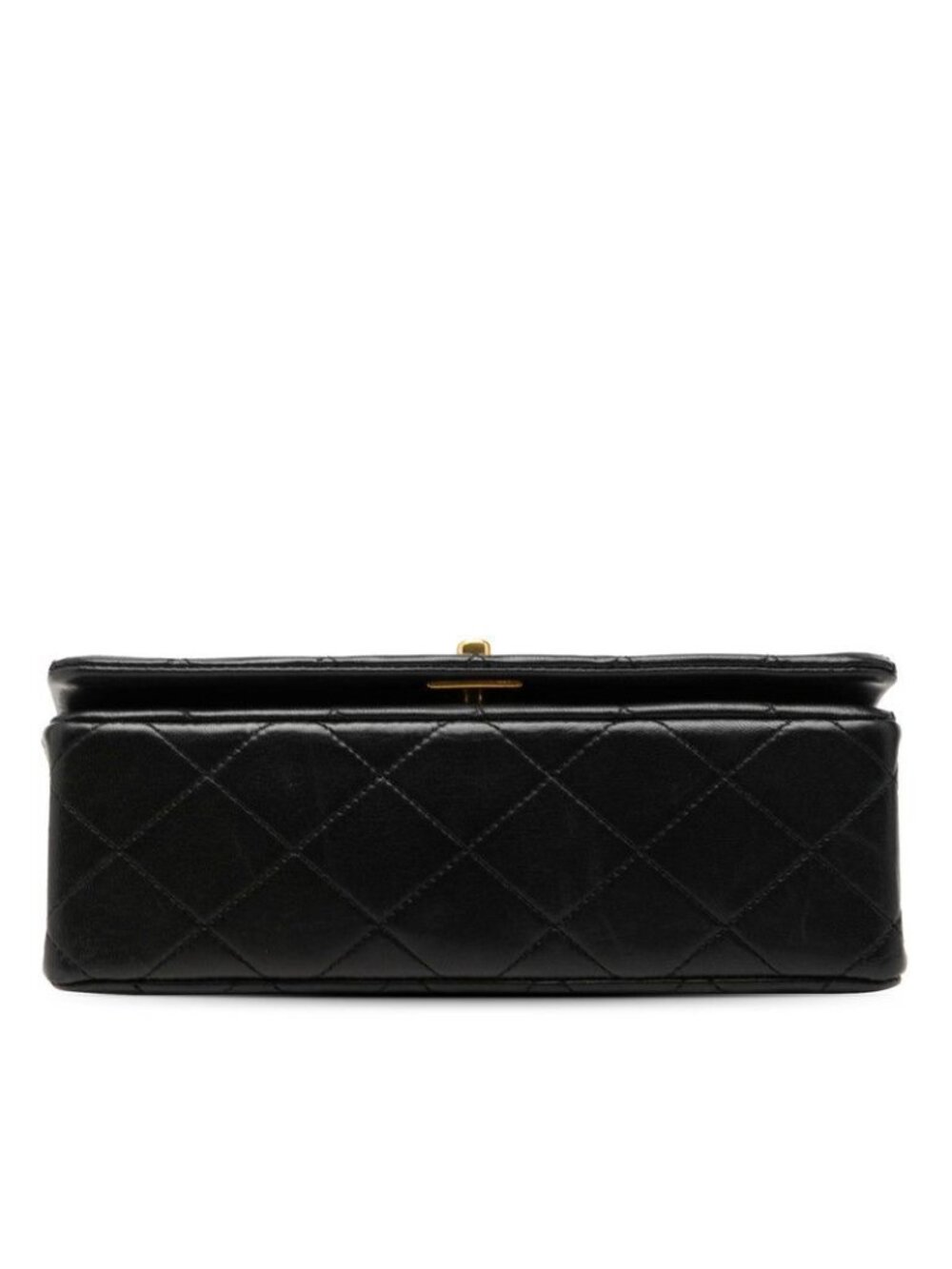 ★SOLD★ Chanel Quilted CC Logo Crossbody Chain Shoulder Bag Black Lambskin - Picture 3 of 7